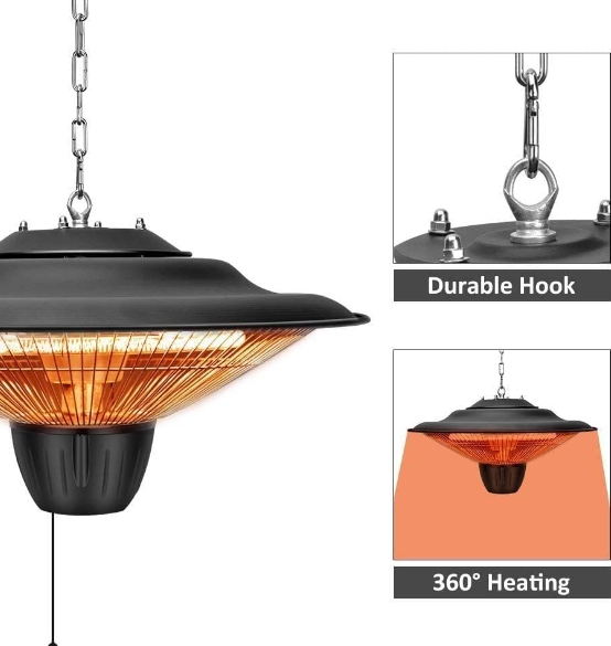 Ceiling mounted infrared heater